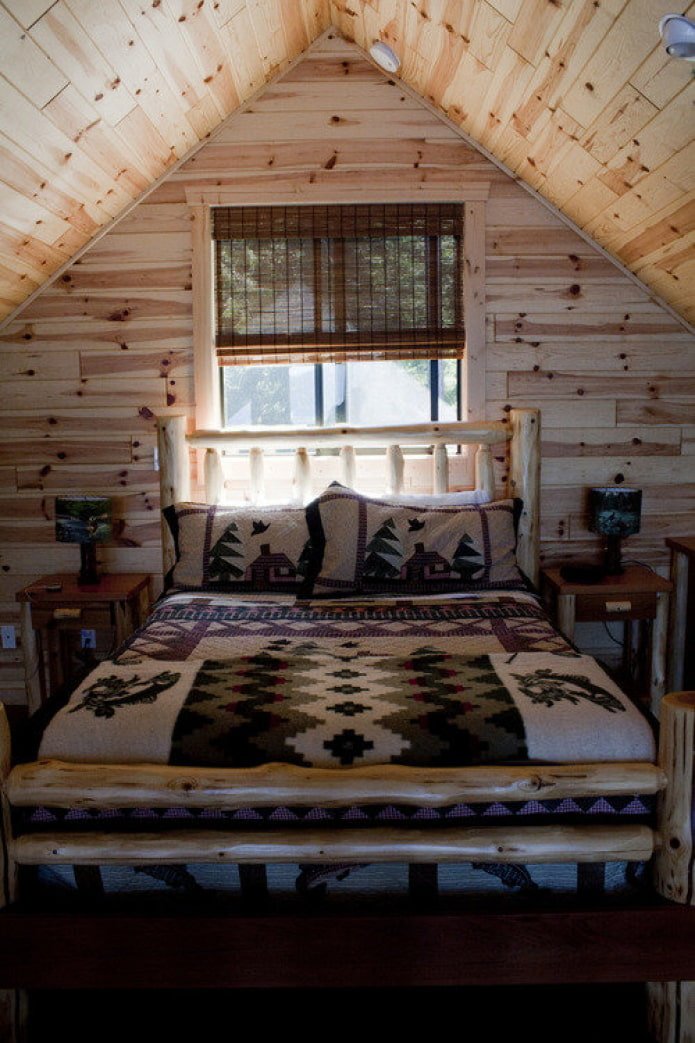 slaapkamer in chaletstijl