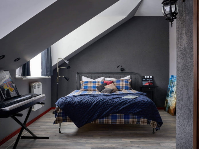 interieur van een zolderkamer voor een jongen