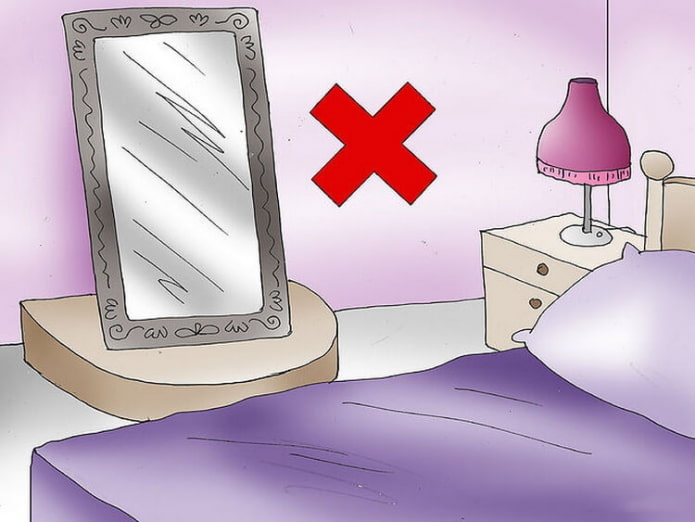 spiegel in de slaapkamer volgens Feng Shui