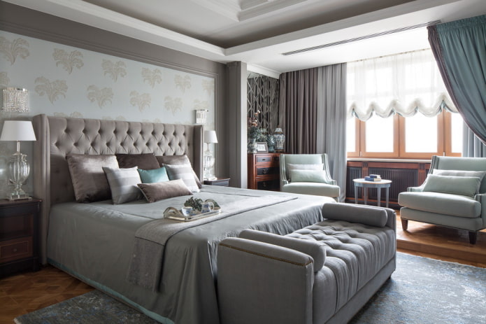 opstelling van meubels in een slaapkamer in combinatie met een loggia