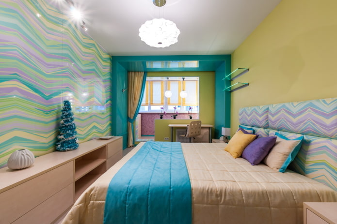 zonering van een slaapkamer in combinatie met een loggia