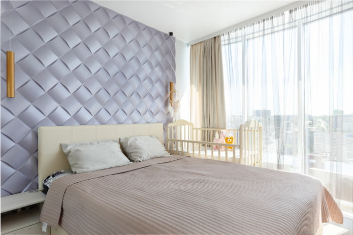 babywieg in het slaapkamerinterieur