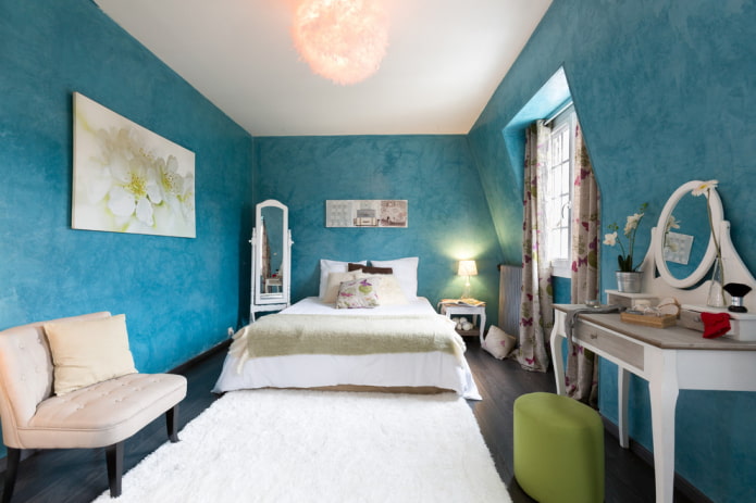 turquoise slaapkamerdecoratie