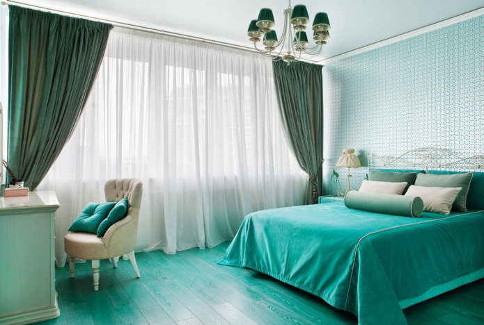 turquoise slaapkamerdecoratie