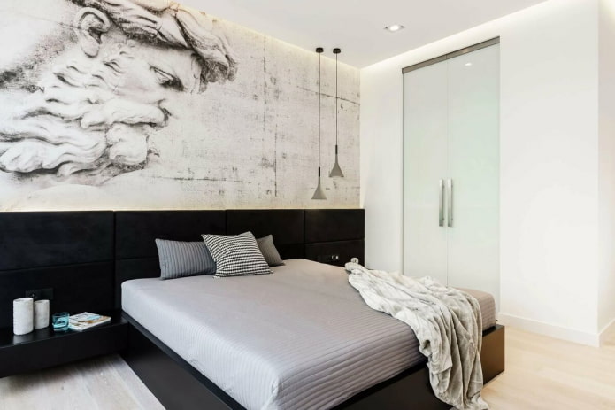 minimalistische slaapkamer in een Chroesjtsjovka