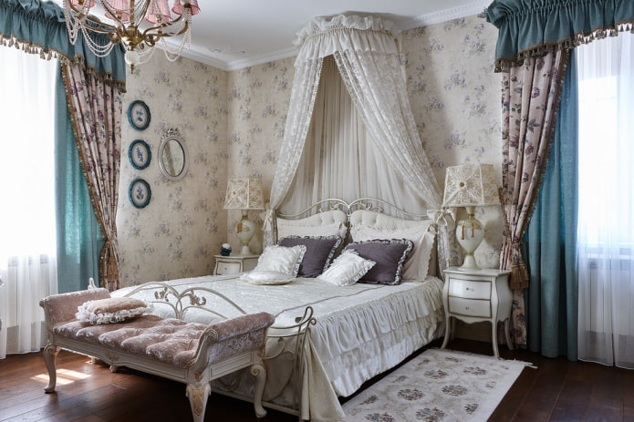 textiel in de slaapkamer in klassieke stijl