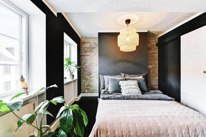 stijlvolle kroonluchter in de slaapkamer