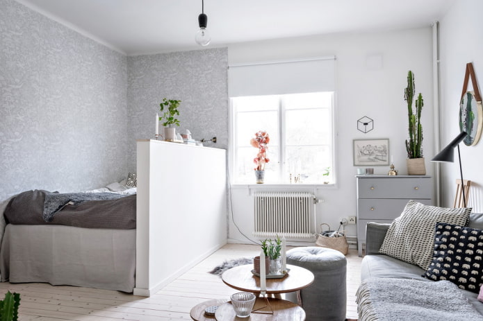 bed achter de scheidingswand