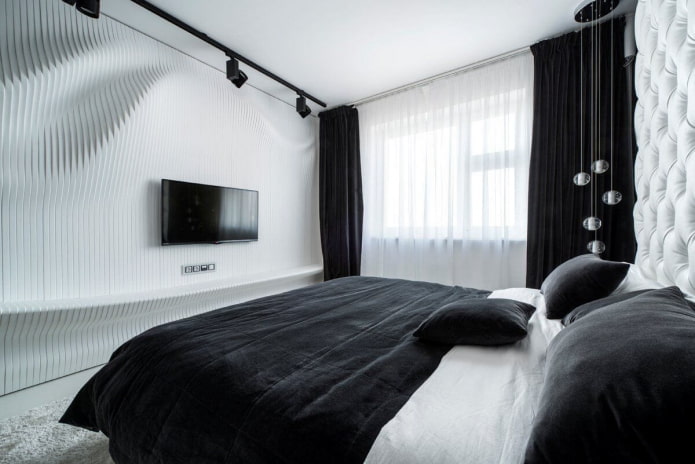 slaapkamerdecoratie in hightech-stijl
