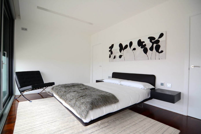 inrichting in de slaapkamer in hightechstijl