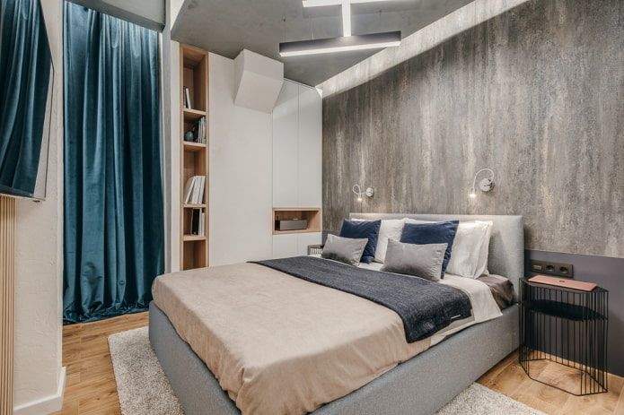 kleurenschema van een slaapkamer in industri?le stijl