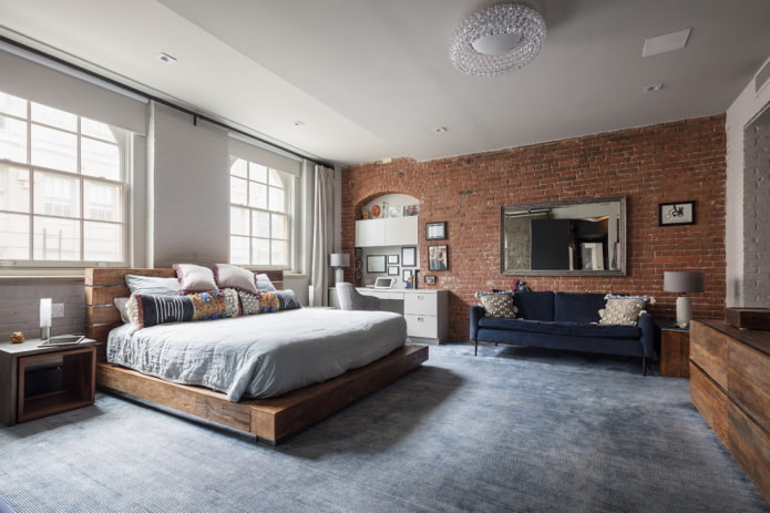 vloerafwerking in de slaapkamer in industri?le stijl