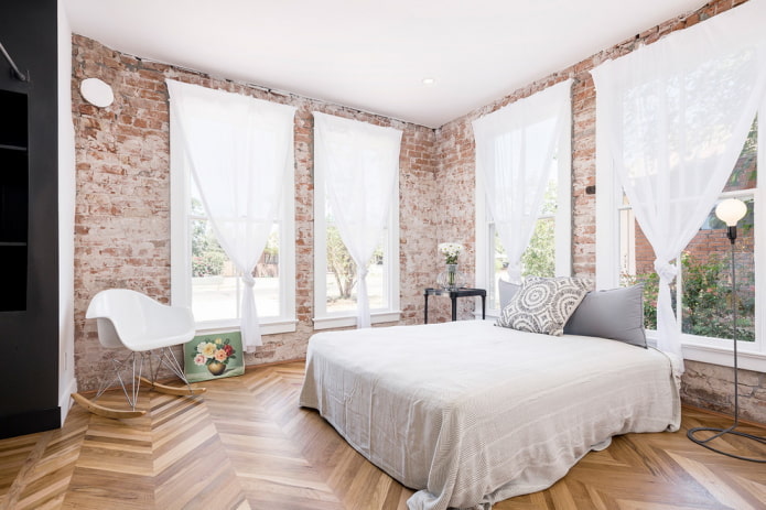 vloerafwerking in de slaapkamer in industri?le stijl