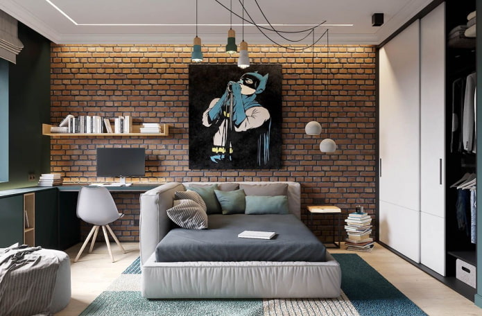 tienerkamer in industri?le stijl