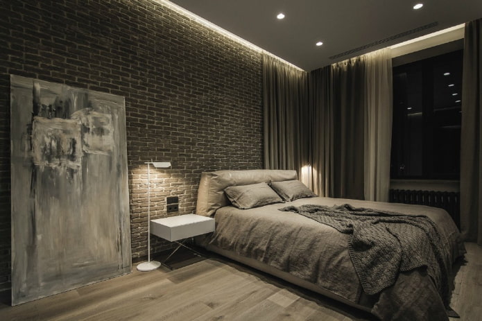 Mannelijke slaapkamer in industri?le stijl