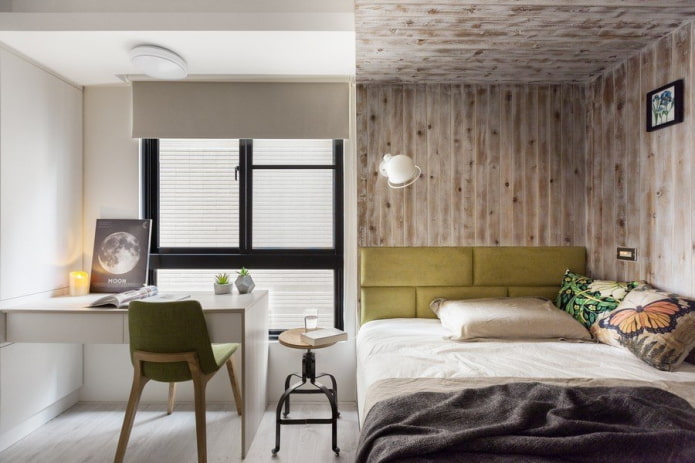 meubels in het interieur van de slaapkamer in industri?le stijl