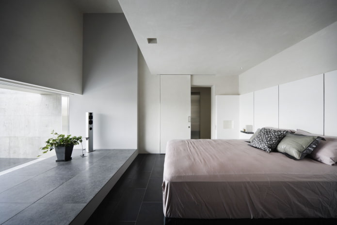 slaapkamerdecoratie in minimalistische stijl