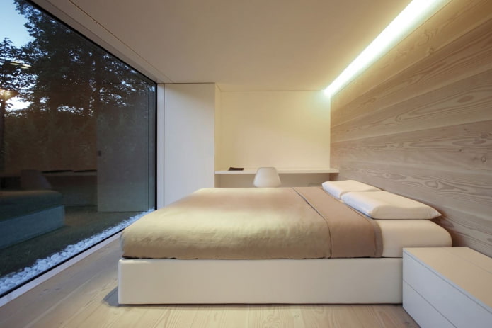 slaapkamerdecoratie in minimalistische stijl