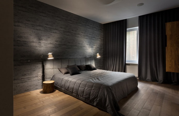 slaapkamerinterieur in minimalistische stijl