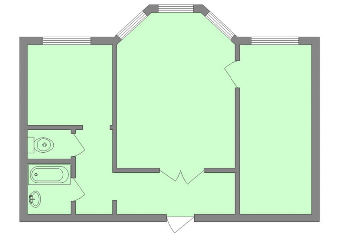 tweekamerappartement in Stalinka