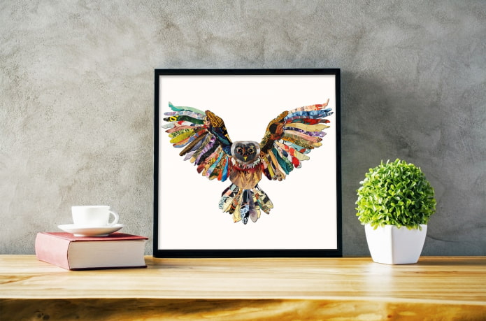 foto van een uil uit tijdschriften