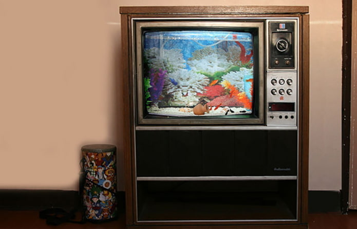 Aquarium van de tv