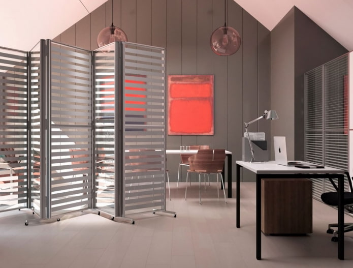 mobiele glazen scheidingswand