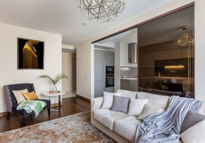 scheidingswanden van getint glas