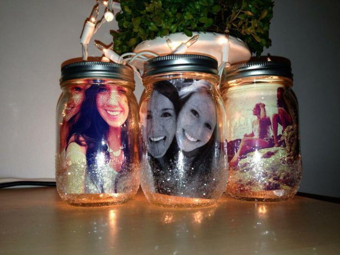 foto's in een pot