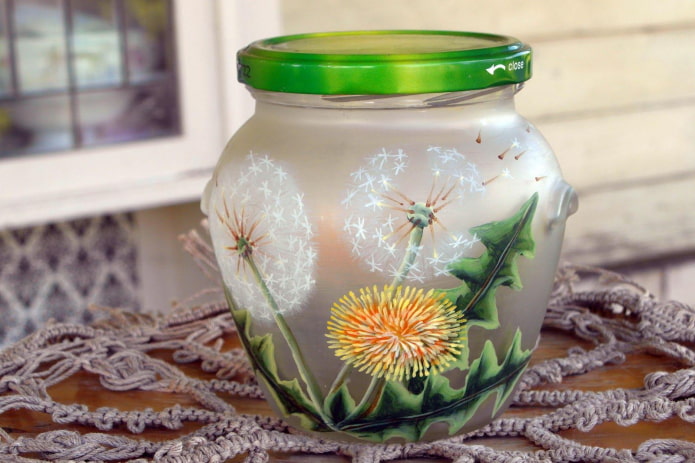 compositie op een pot