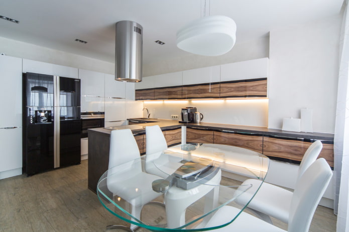 transparante glazen tafel