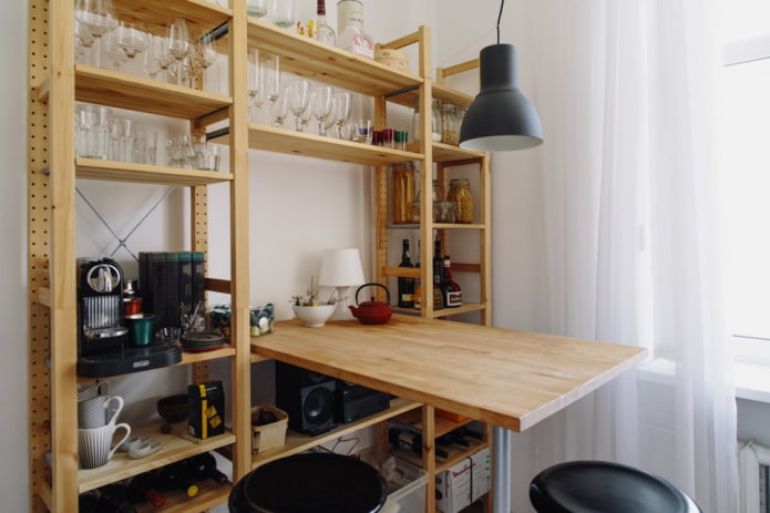 rekstructuur in het keukeninterieur