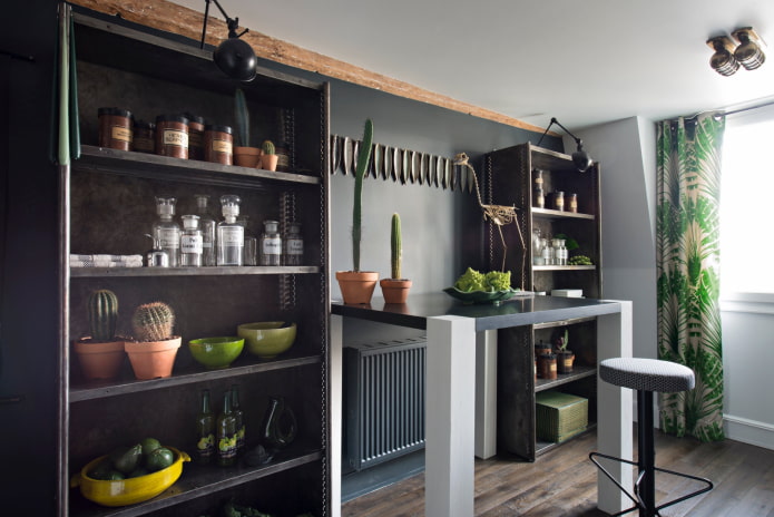 rekstructuur in het keukeninterieur