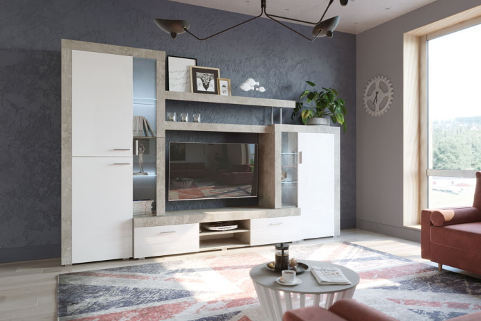 wandkast in het interieur van de woonkamer