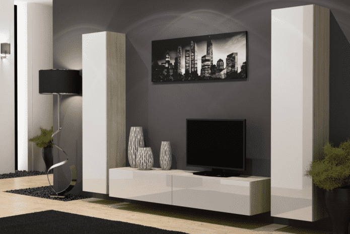 muurontwerp in het interieur van de woonkamer