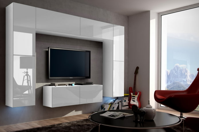 muurontwerp in het interieur van de woonkamer