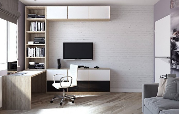 muur bij het raam in het interieur van de woonkamer