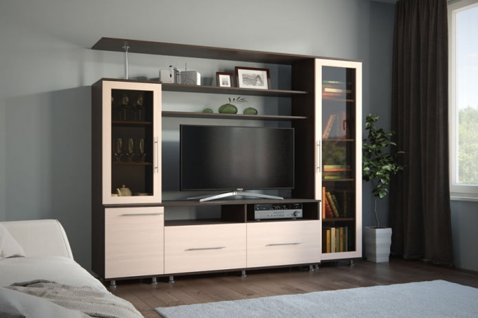 wandkast in het interieur van de woonkamer