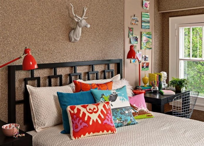 kurkenmuur in het interieur van de kinderkamer