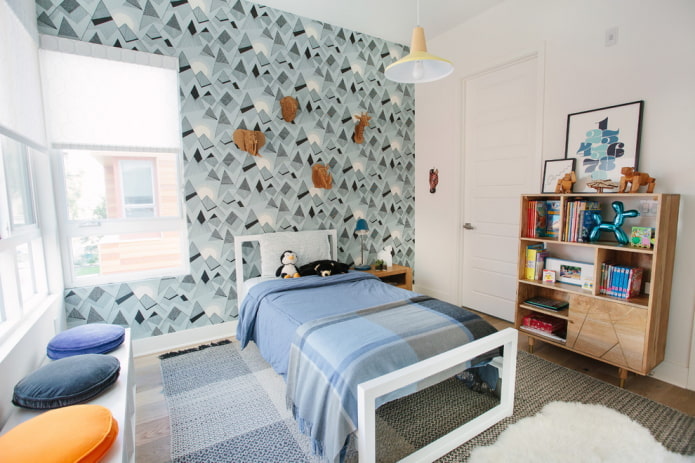 muurbekleding in een kinderkamer in een moderne stijl