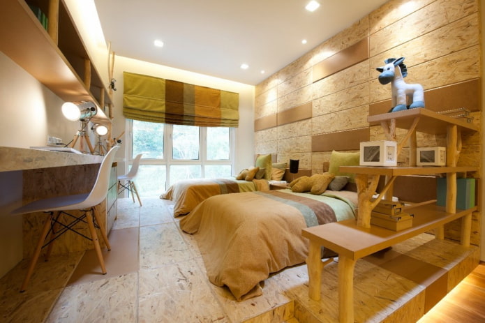 kurkenmuur in het interieur van de kinderkamer