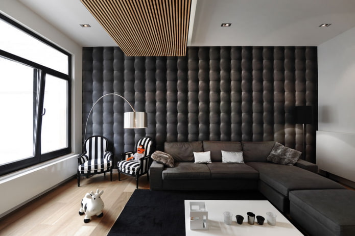 3D-behang in de woonkamer