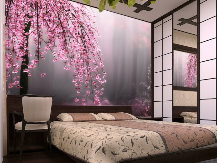 sakura op behang