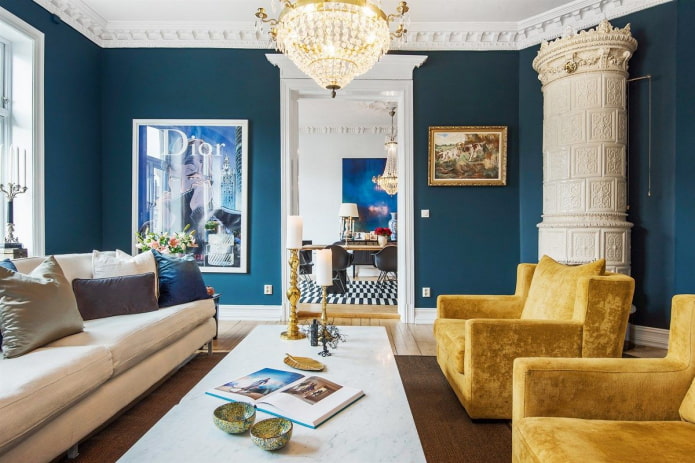 verlichting in het interieur in de eclectische stijl