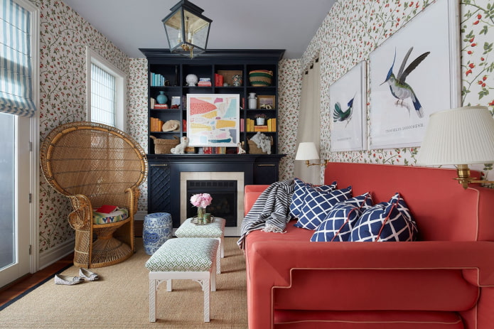 meubels in het interieur in de eclectische stijl