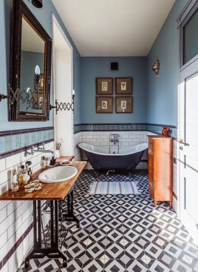 eclectische badkamer