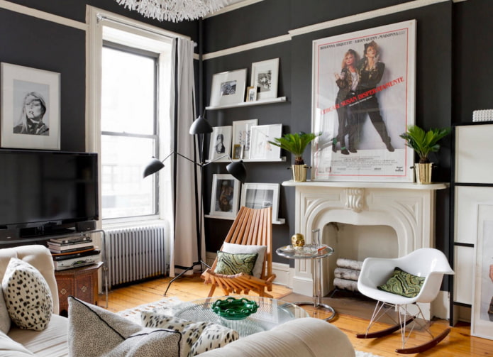 decoratie in het interieur in de eclectische stijl