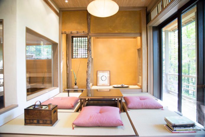 woonkamer in Japanse stijl