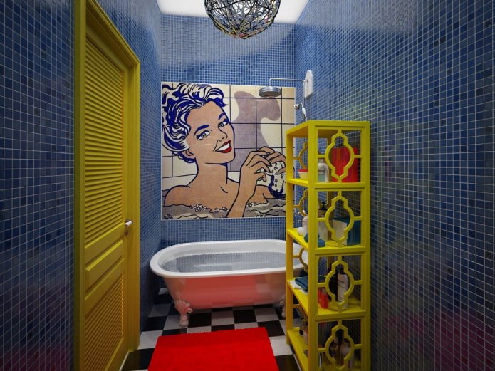 pop art style bathroom