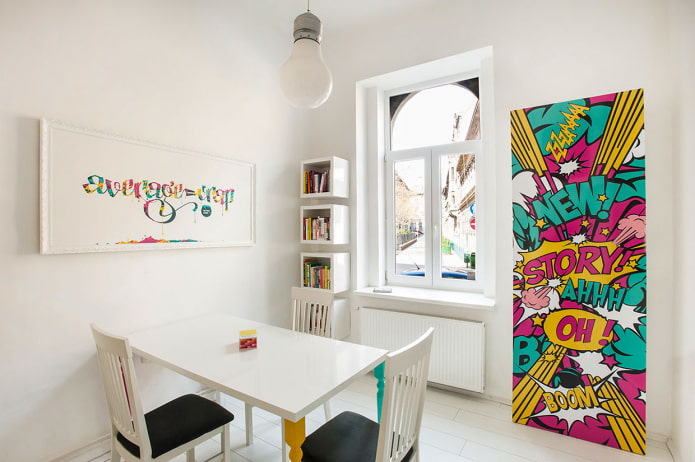 poster in het interieur